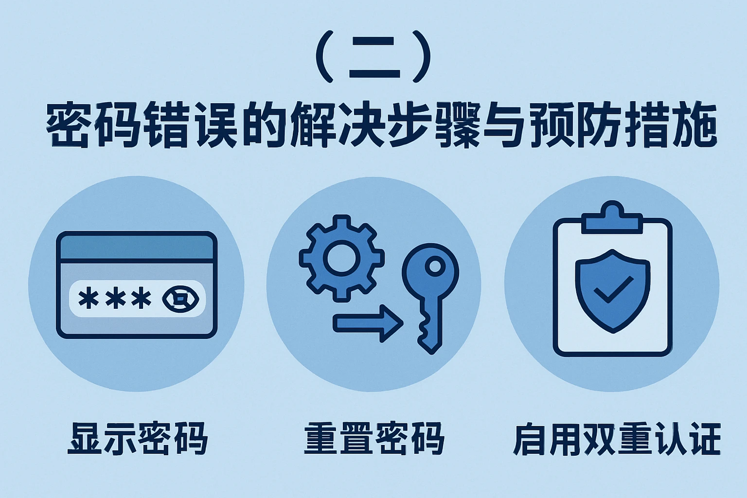 （二）密码错误的解决步骤与预防措施