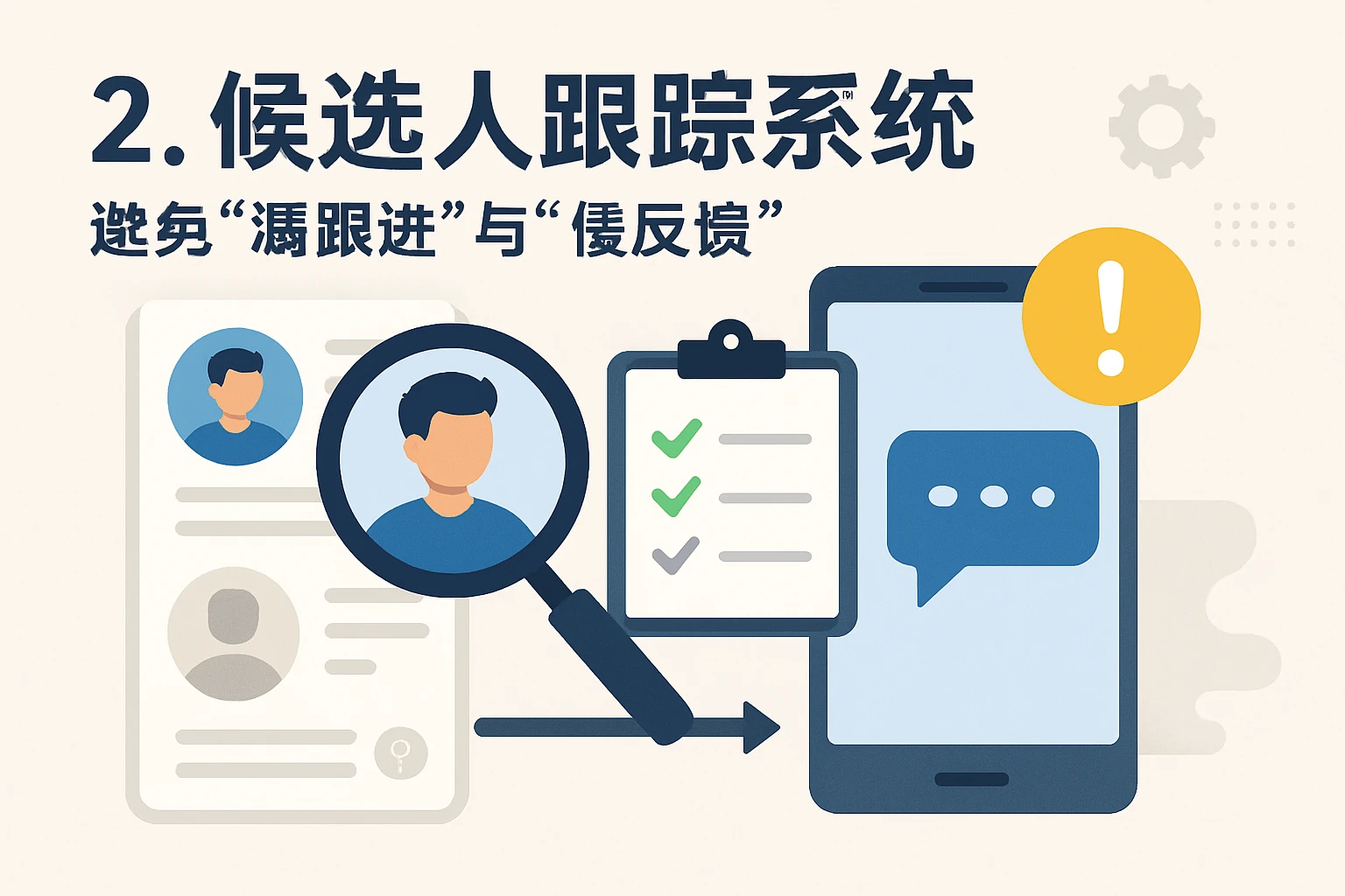 2. 候选人跟踪系统，避免“漏跟进”与“慢反馈”