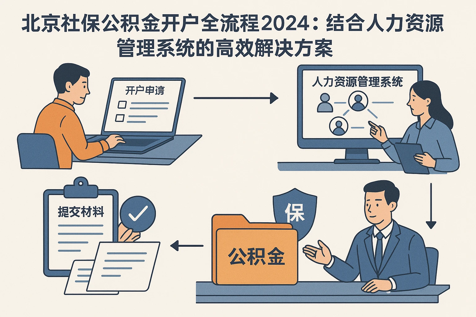 北京社保公积金开户全流程2024：结合人力资源管理系统的高效解决方案