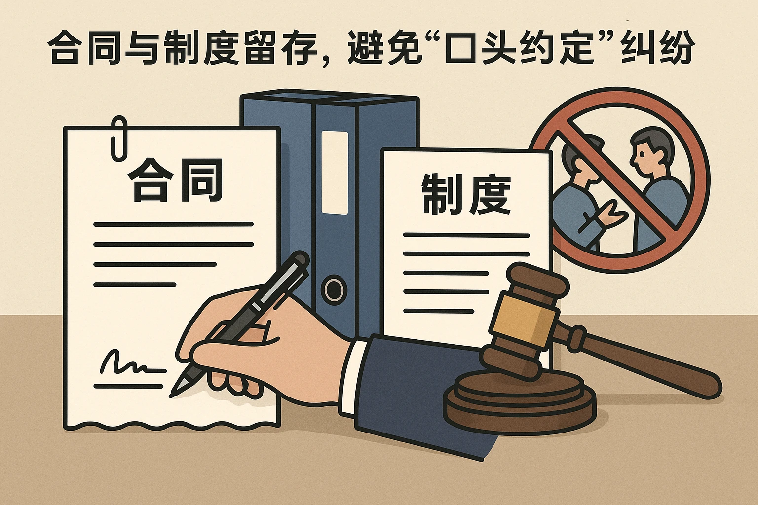 2. 合同与制度留存，避免“口头约定”纠纷