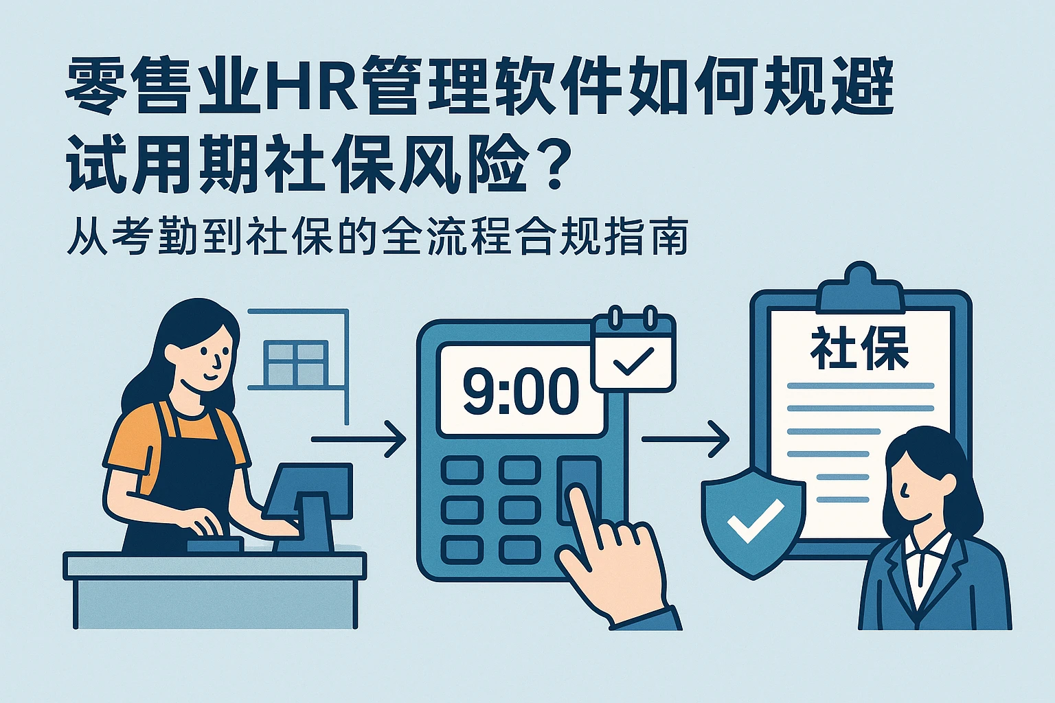 零售业HR管理软件如何规避试用期社保风险？——从考勤到社保的全流程合规指南