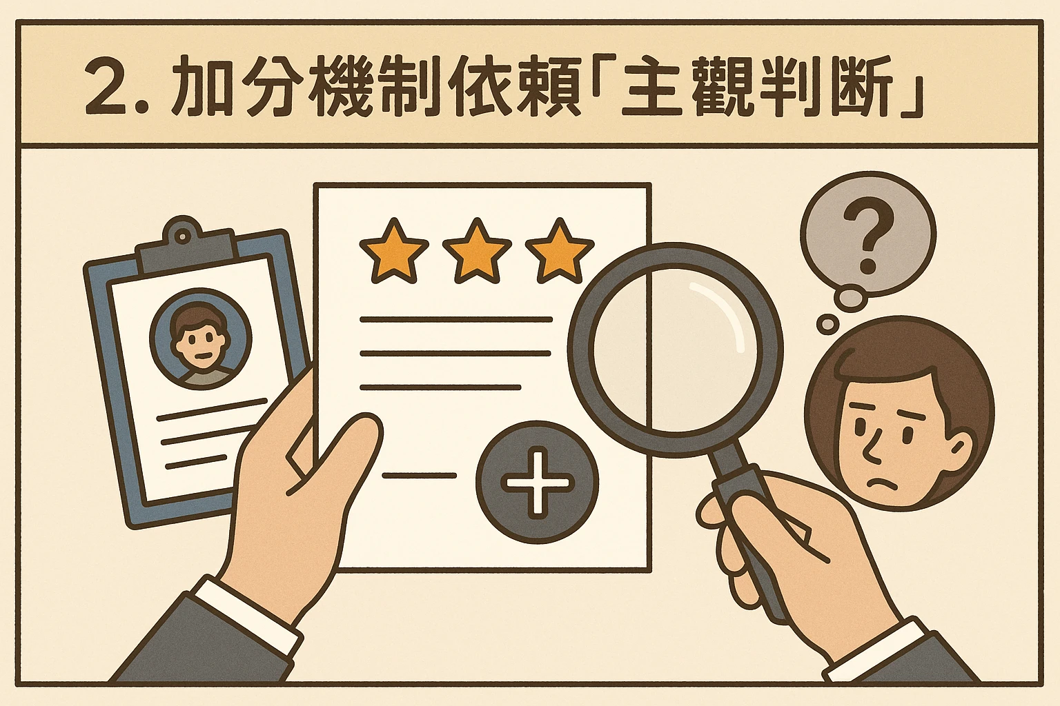 2. 加分机制依赖“主观判断”