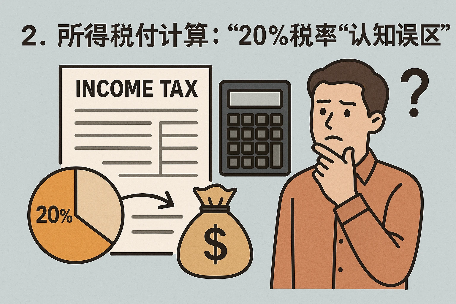 2. 所得税计算：20%税率的“认知误区”