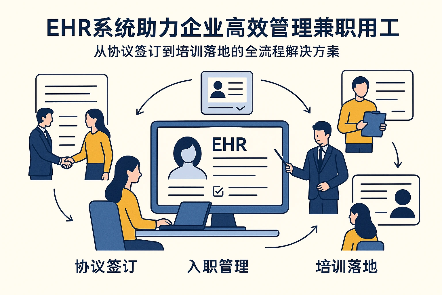 EHR系统助力企业高效管理兼职用工：从协议签订到培训落地的全流程解决方案