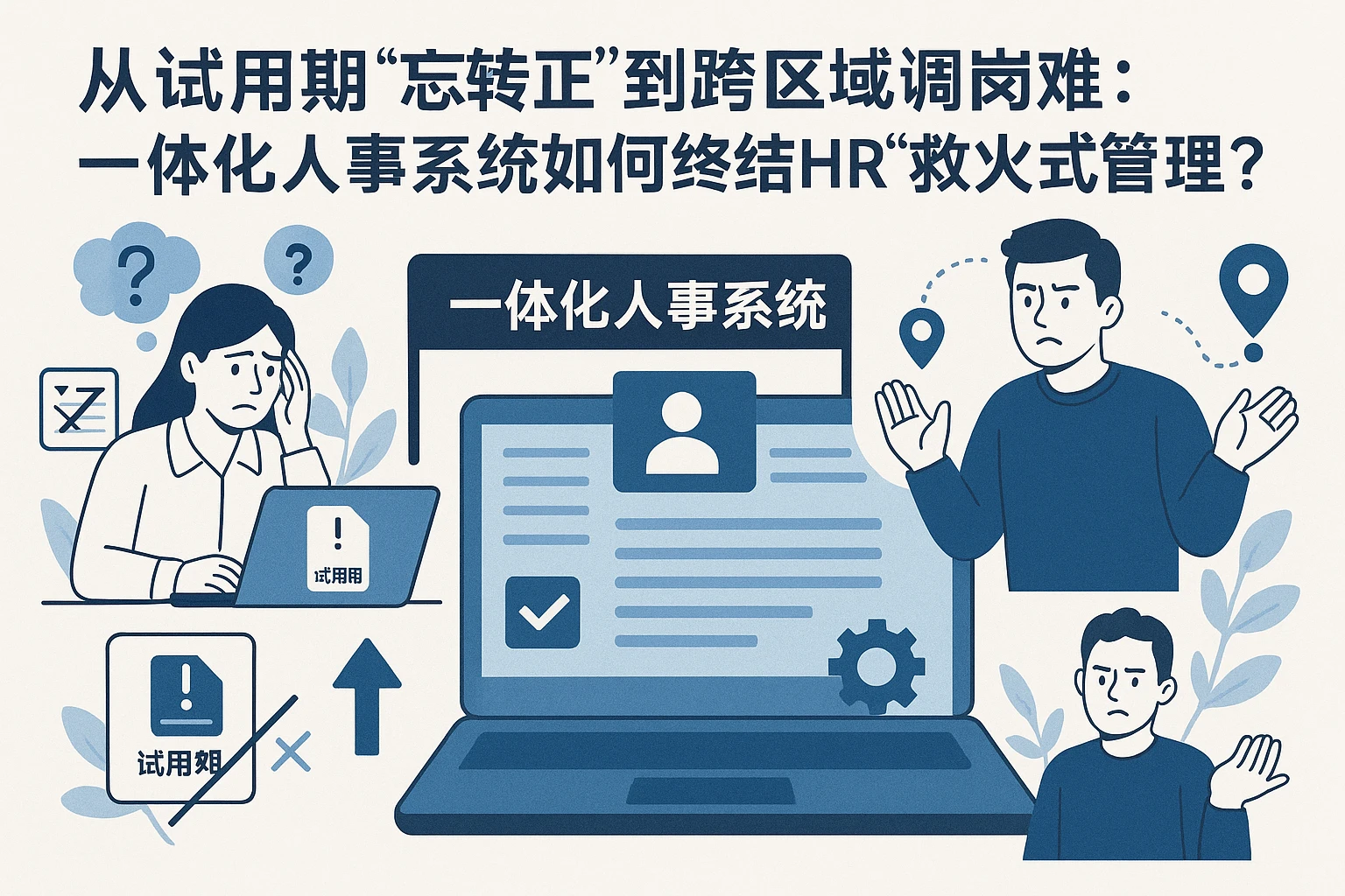 从试用期“忘转正”到跨区域调岗难：一体化人事系统如何终结HR“救火式”管理？