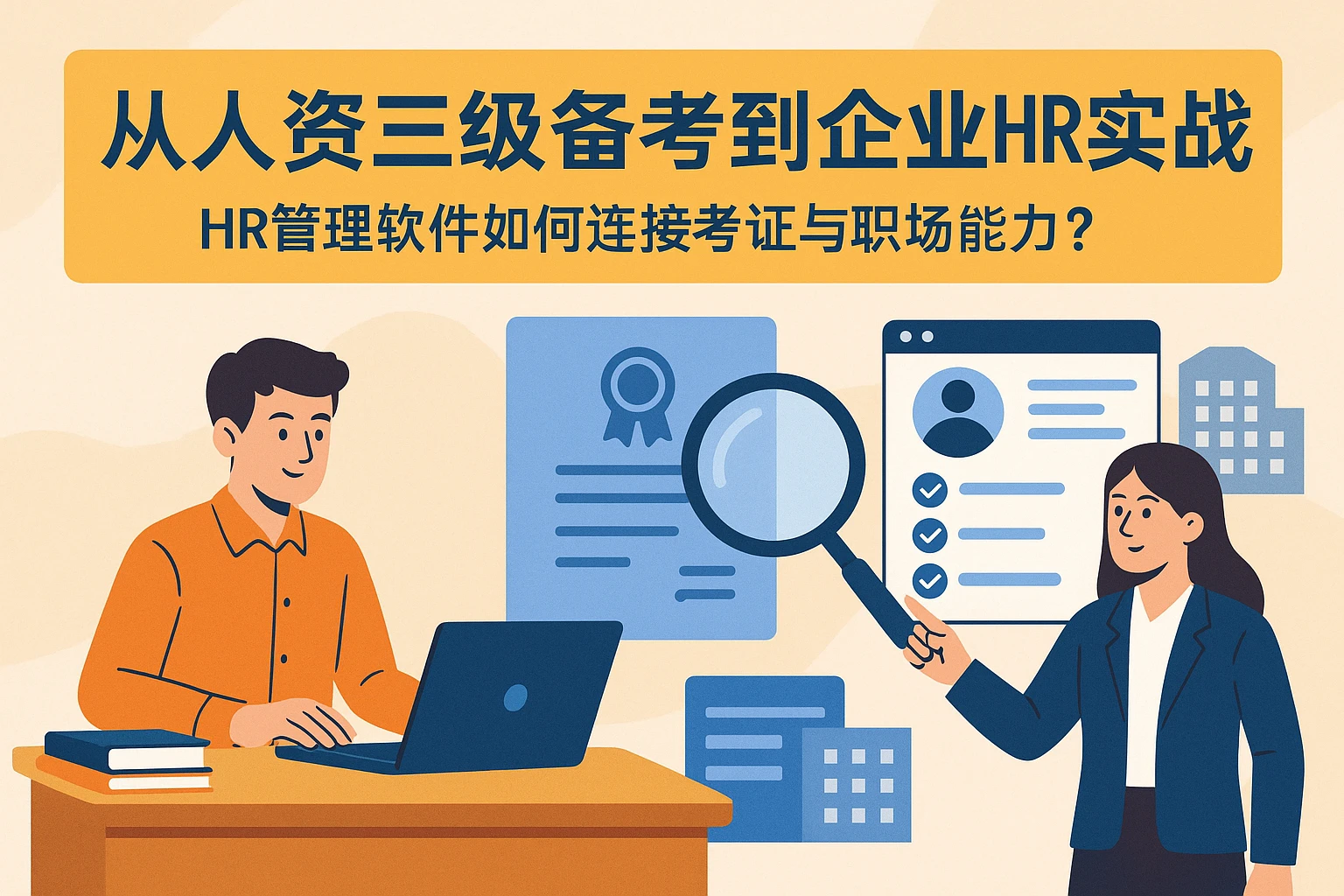 从人资三级备考到企业HR实战：HR管理软件如何连接考证与职场能力？