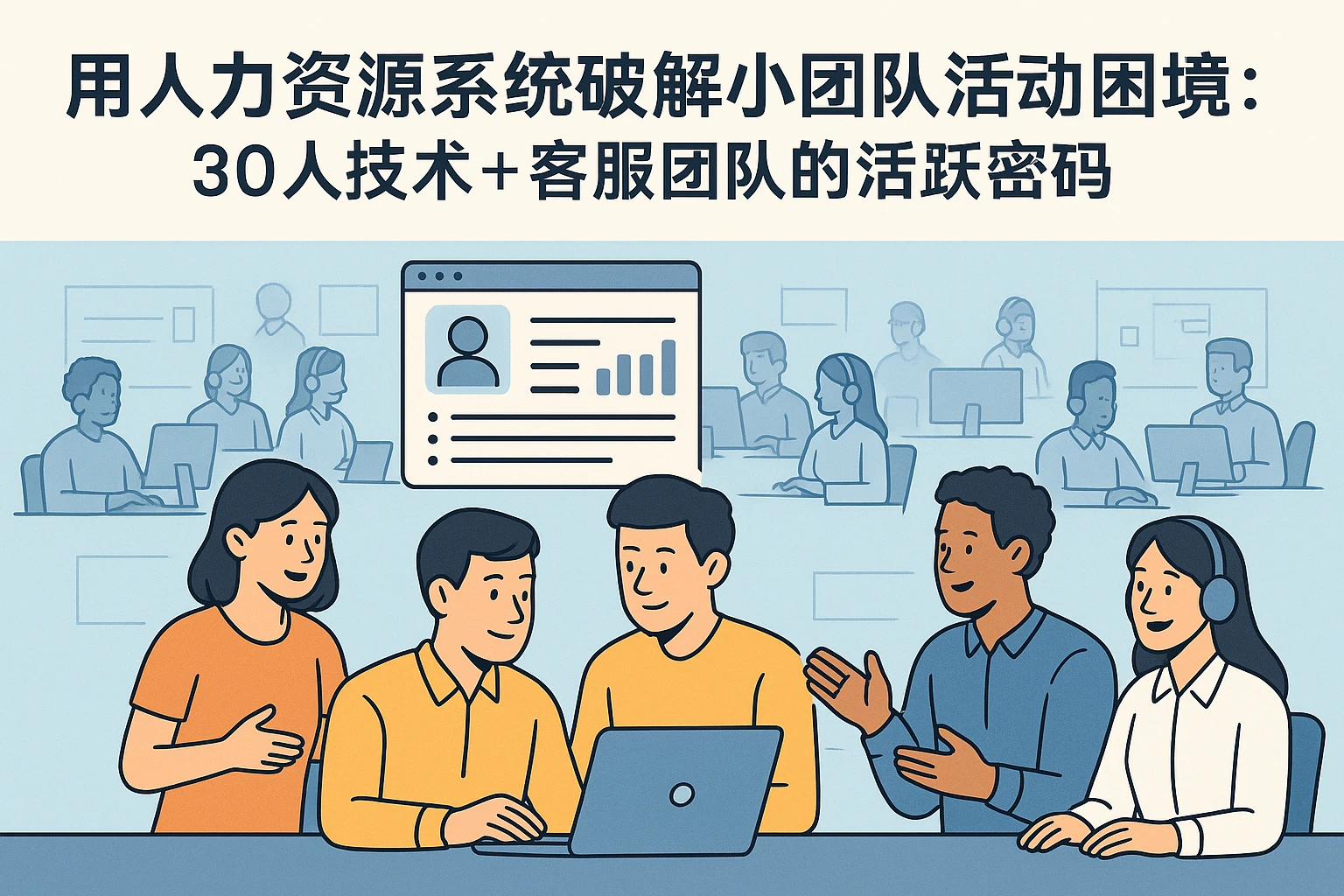 用人力资源系统破解小团队活动困境：30人技术+客服团队的活跃密码