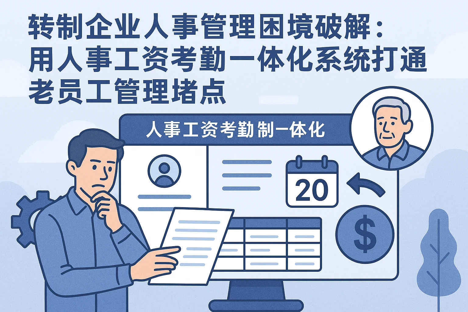 转制企业人事管理困境破解：用人事工资考勤一体化系统打通老员工管理堵点