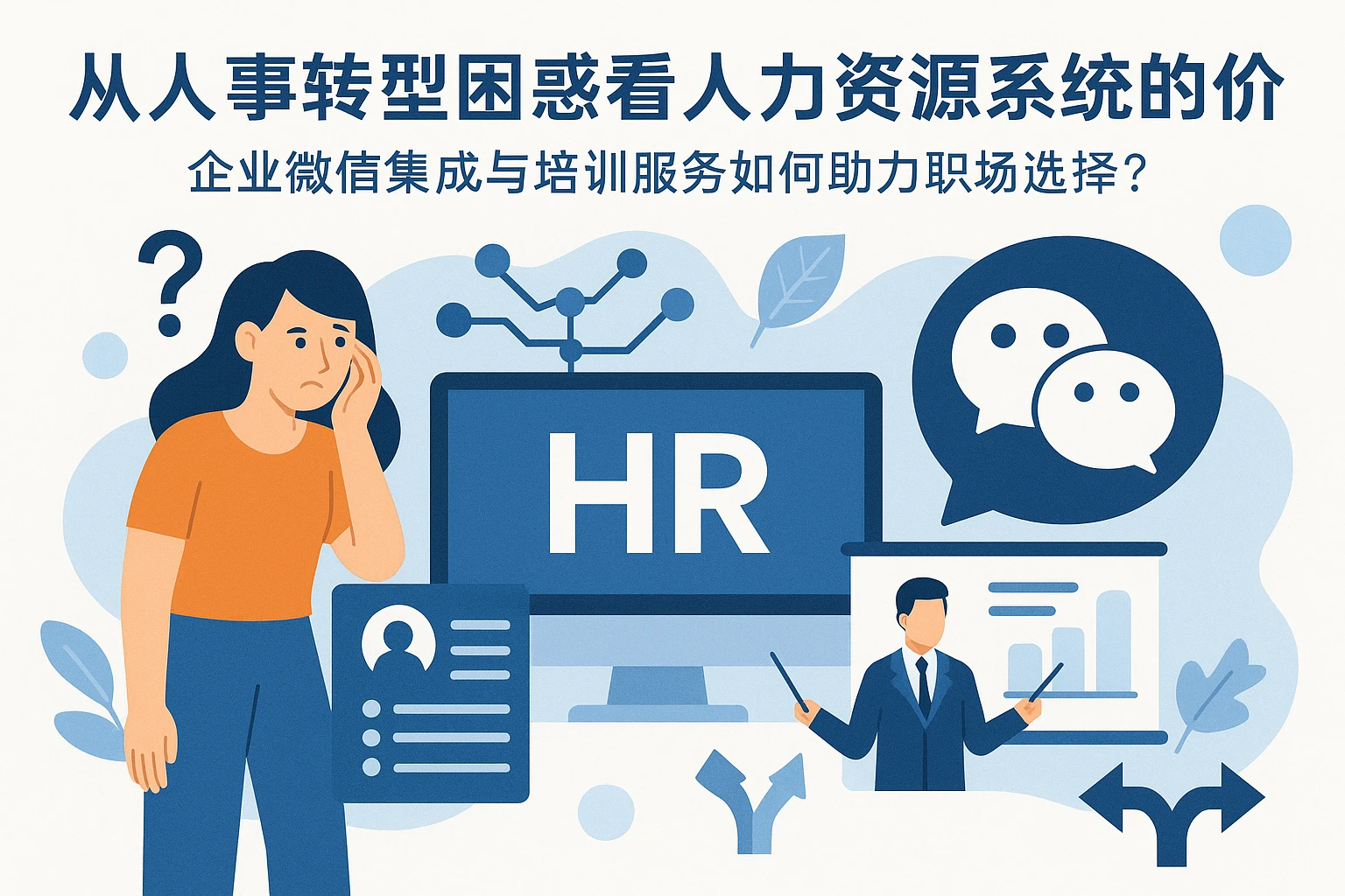 从人事转型困惑看人力资源系统的价值：企业微信集成与培训服务如何助力职场选择？
