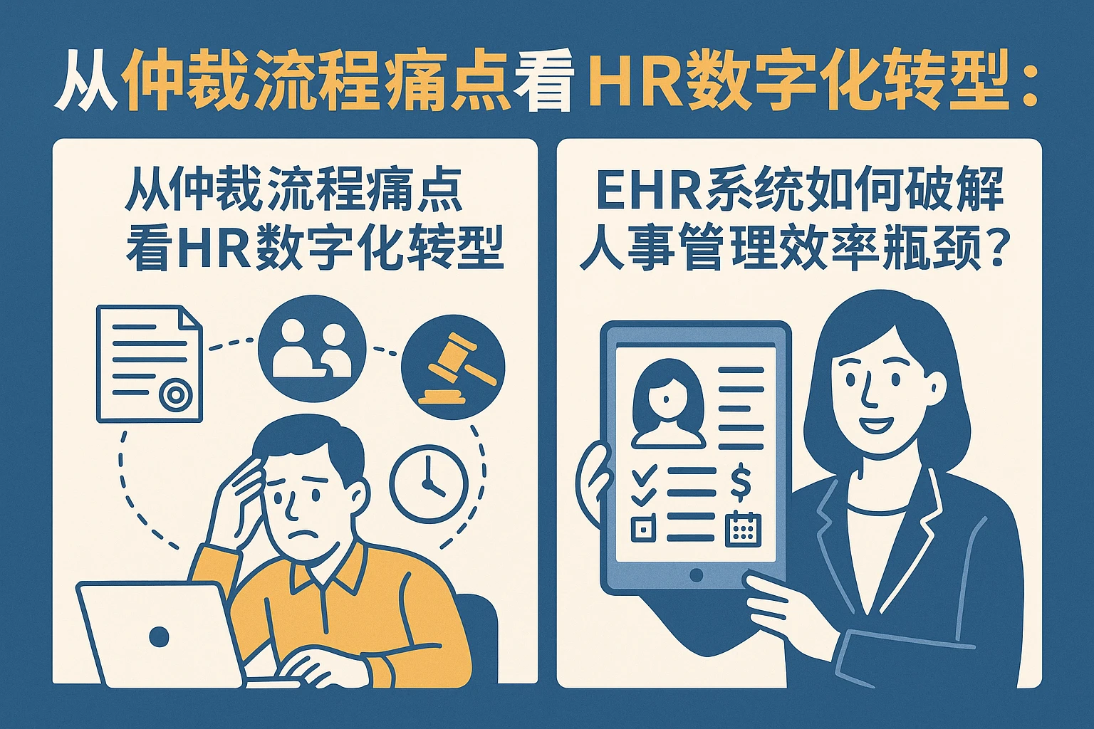从仲裁流程痛点看HR数字化转型：EHR系统如何破解人事管理效率瓶颈？