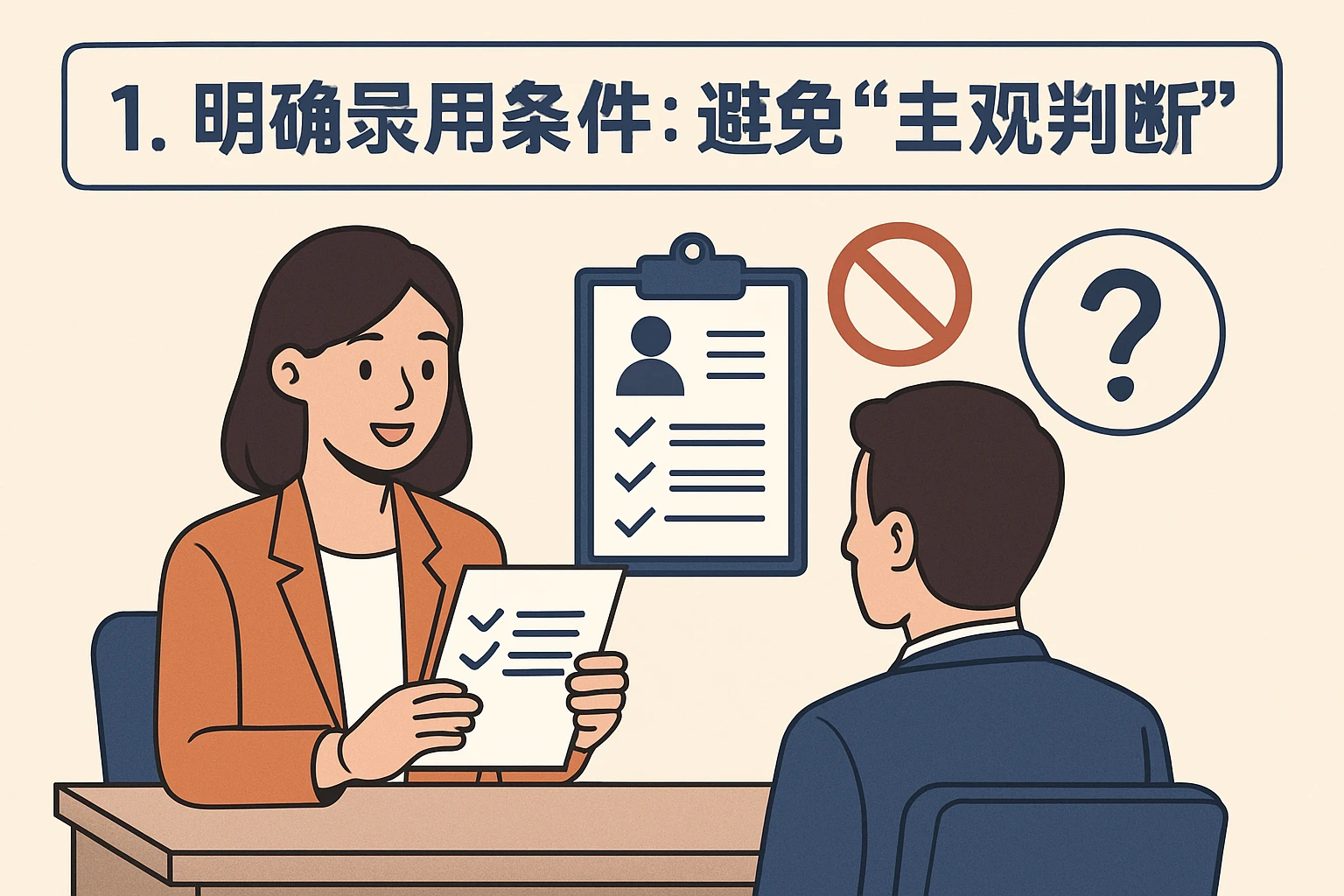 1. 明确录用条件：避免“主观判断”