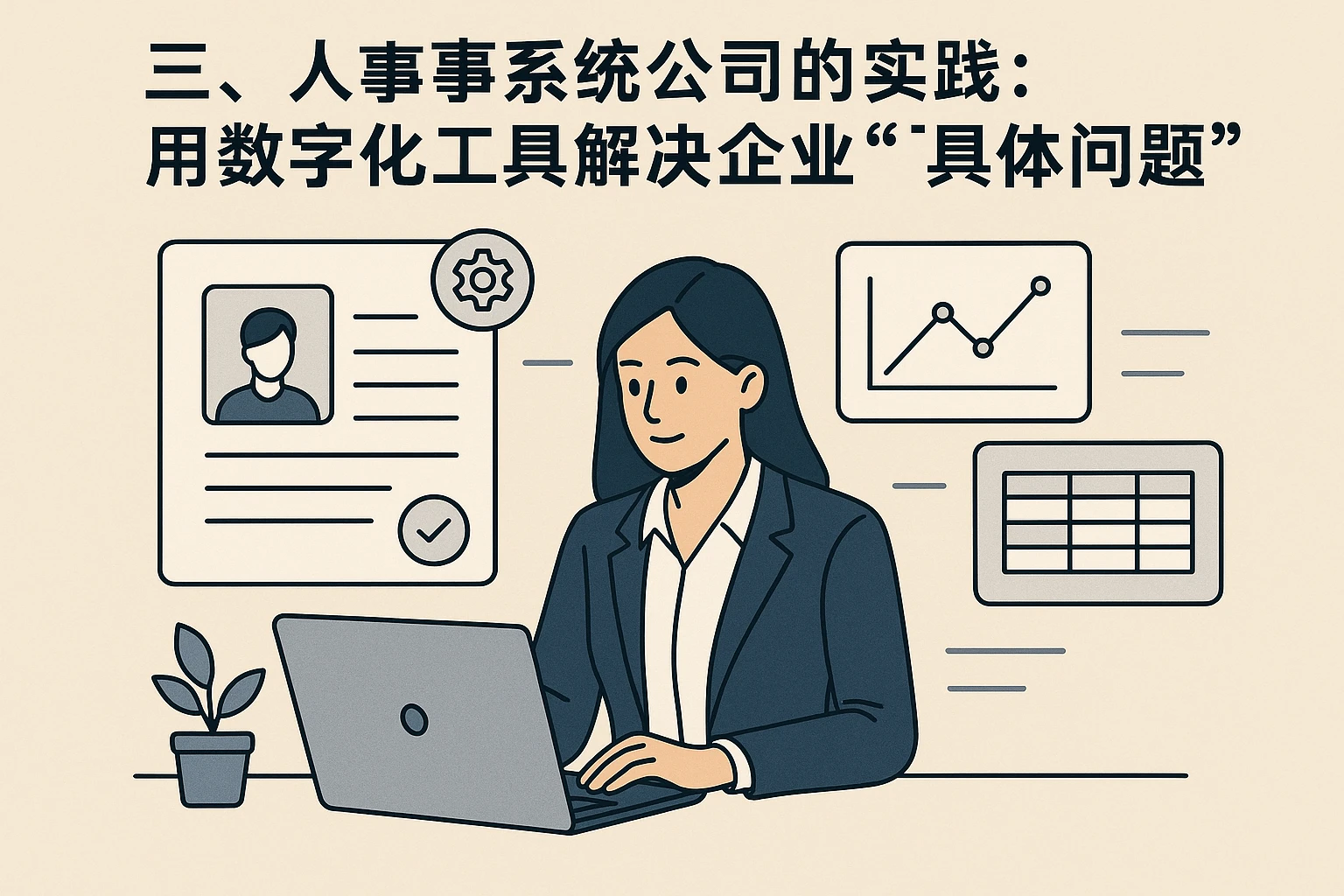 三、人事系统公司的实践：用数字化工具解决企业的“具体问题”