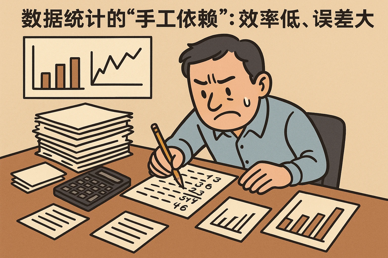 2. 数据统计的“手工依赖”：效率低、误差大