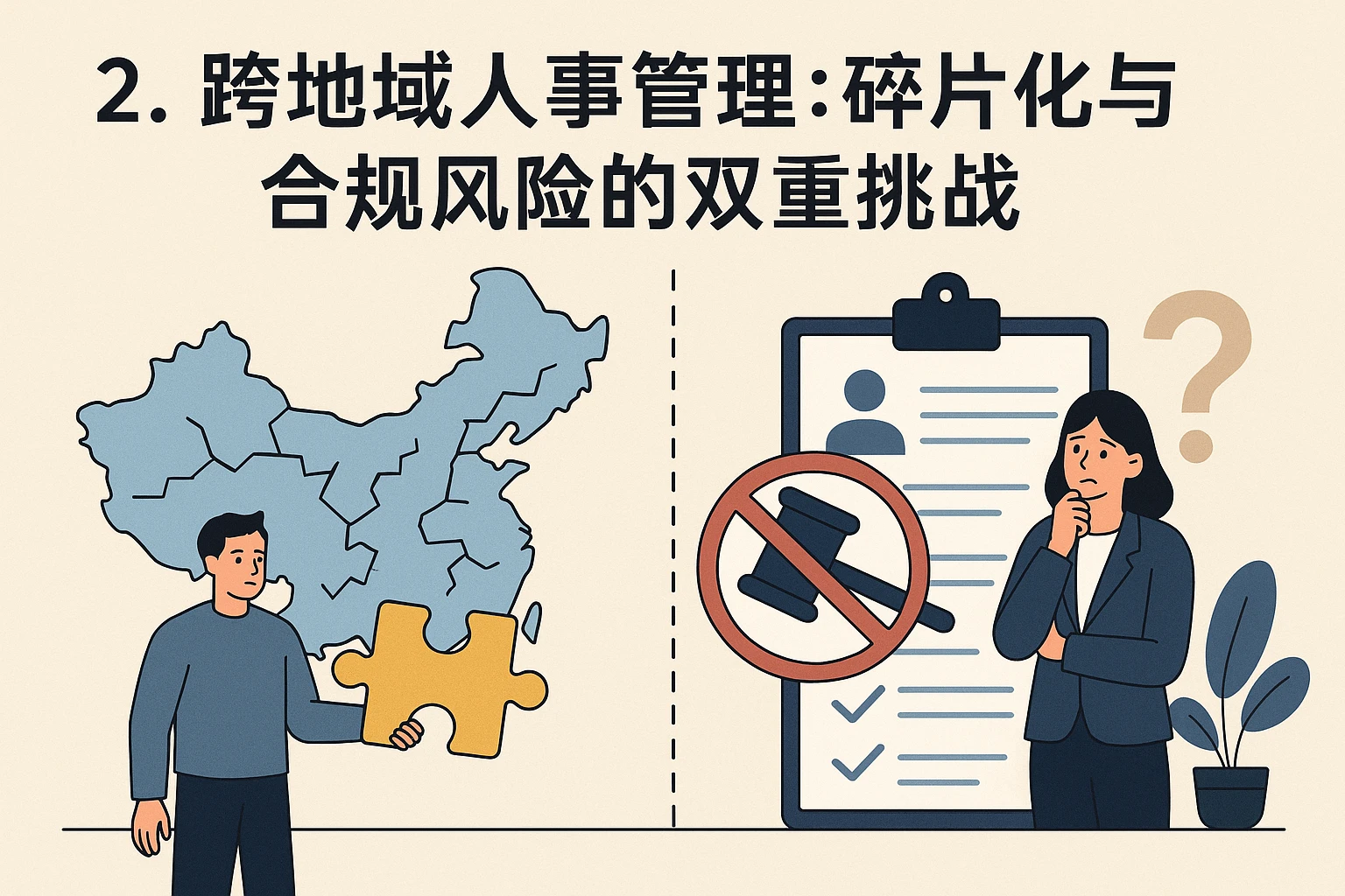 2. 跨地域人事管理：碎片化与合规风险的双重挑战