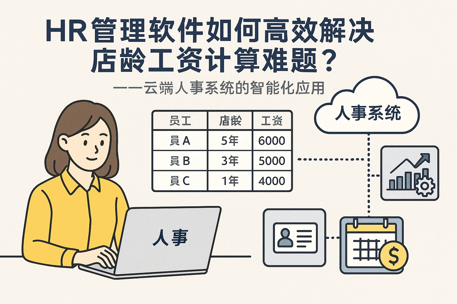 HR管理软件如何高效解决店龄工资计算难题？——云端人事系统的智能化应用