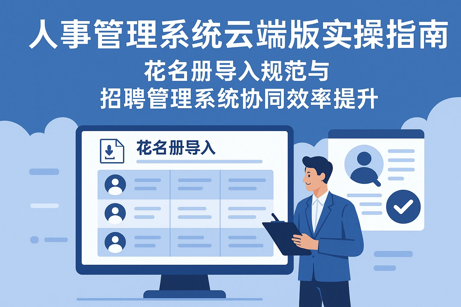 人事管理系统云端版实操指南：花名册导入规范与招聘管理系统协同效率提升