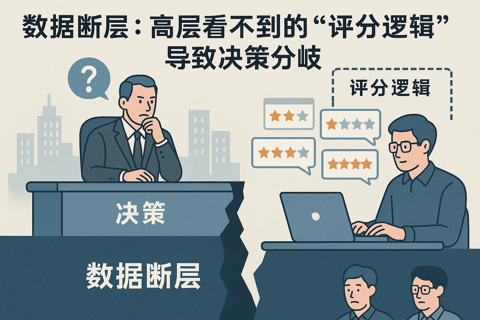 2. 数据断层：高层看不到的“评分逻辑”，导致决策分歧