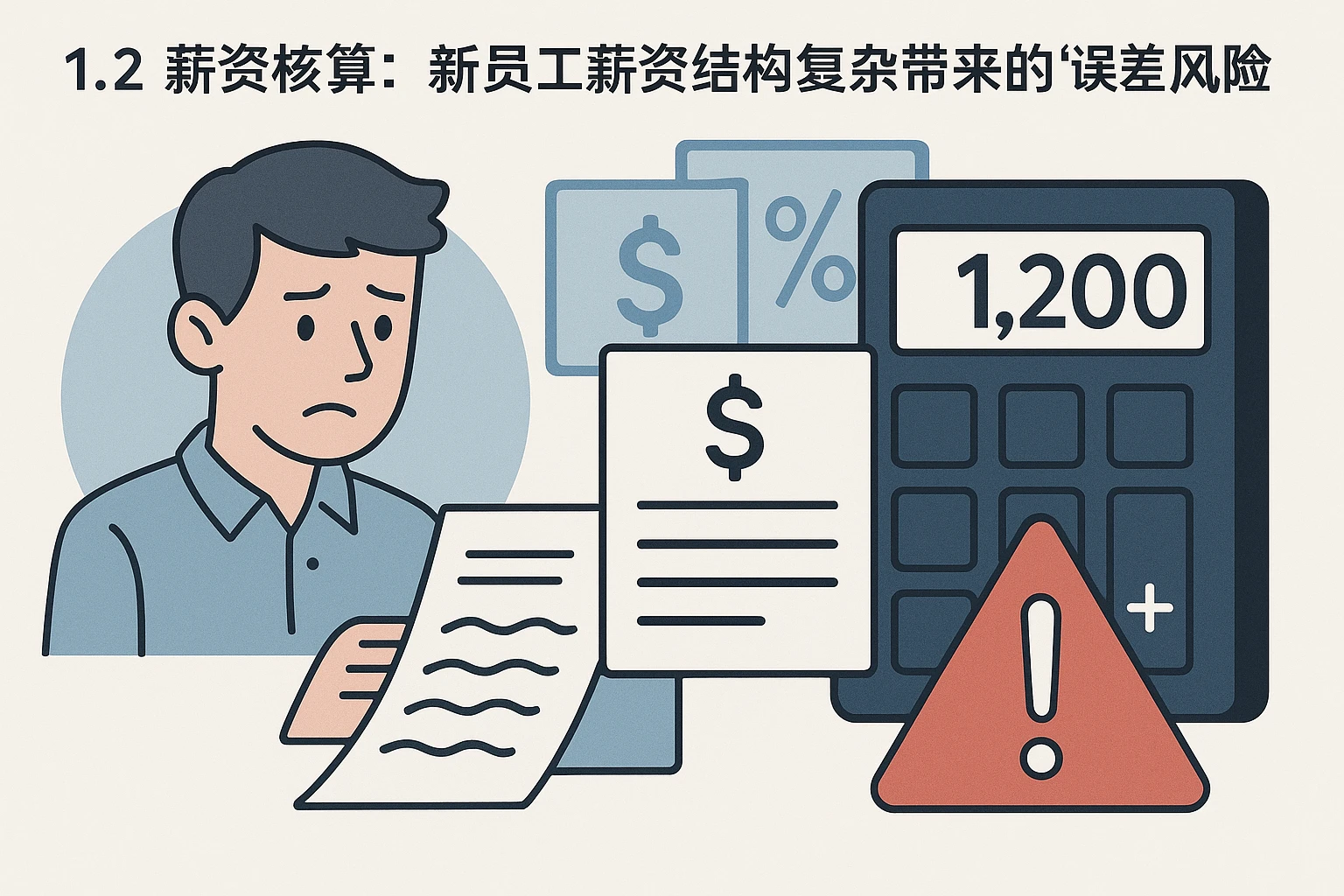 1.2 薪资核算：新员工薪资结构复杂带来的“误差风险”