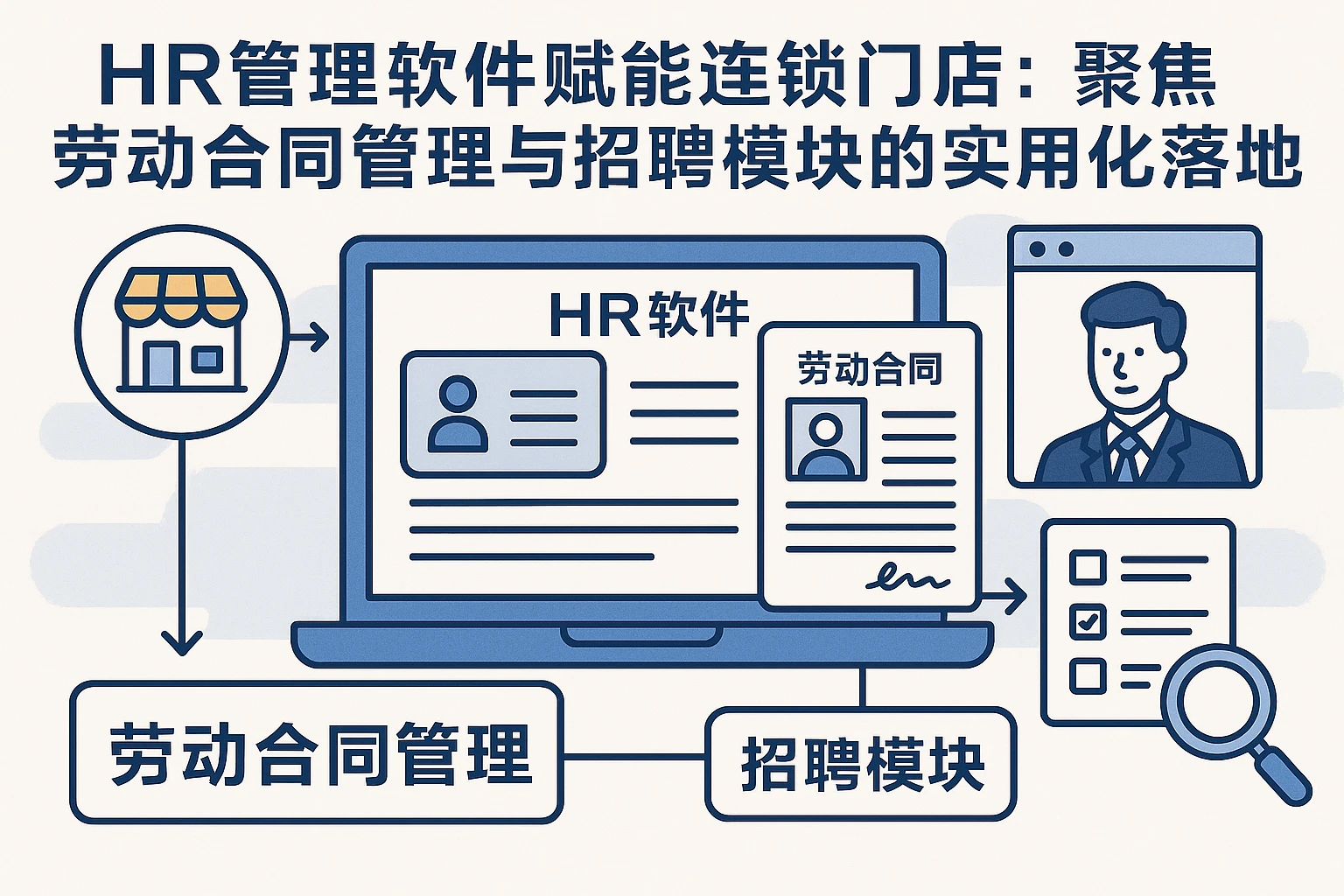 HR管理软件赋能连锁门店：聚焦劳动合同管理与招聘模块的实用化落地