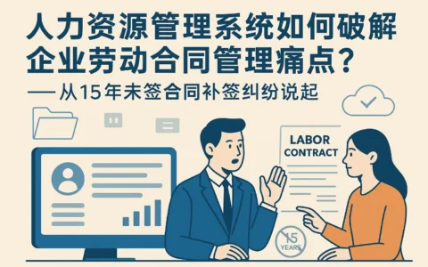 人力资源管理系统如何破解企业劳动合同管理痛点？——从15年未签合同补签纠纷说起