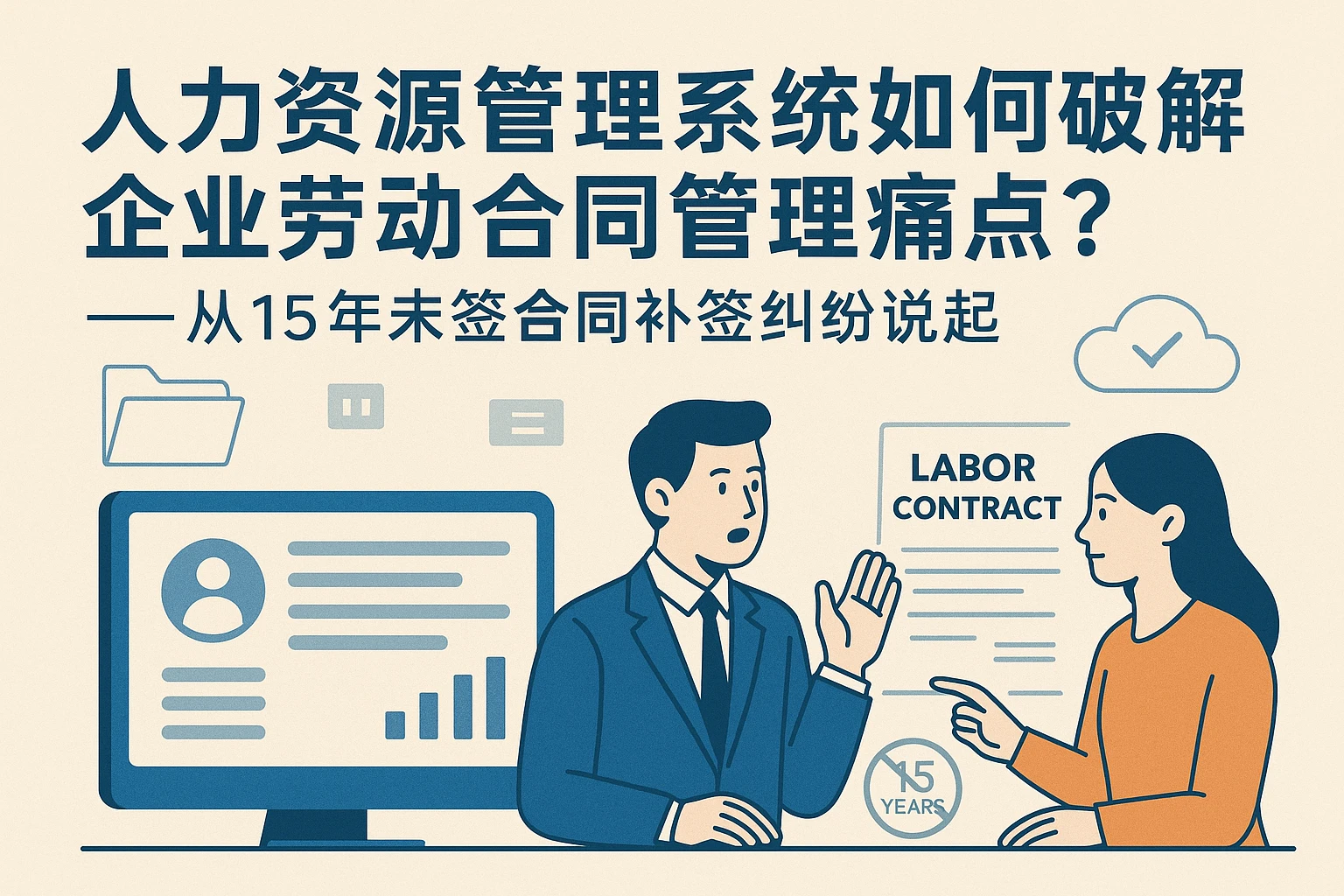 人力资源管理系统如何破解企业劳动合同管理痛点？——从15年未签合同补签纠纷说起
