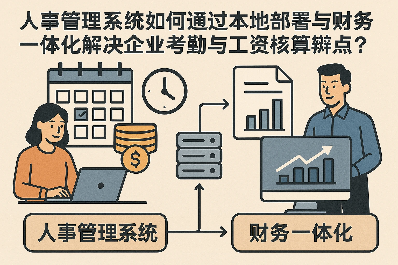 人事管理系统如何通过本地部署与财务一体化解决企业考勤与工资核算痛点？