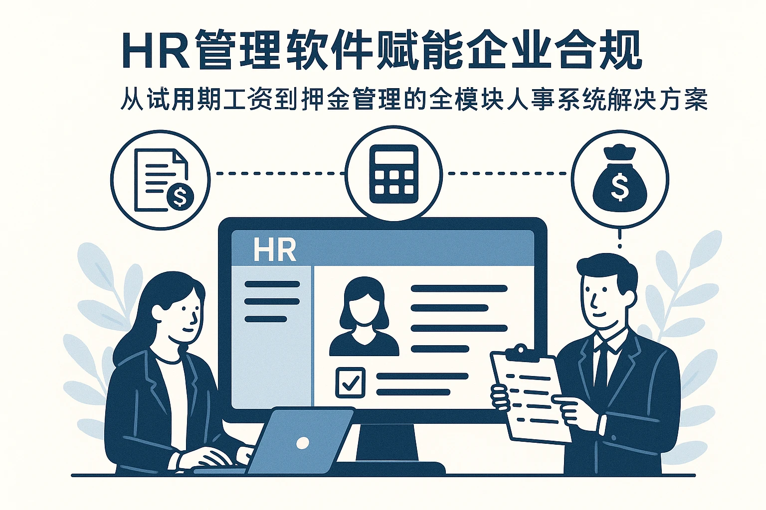 HR管理软件赋能企业合规：从试用期工资到押金管理的全模块人事系统解决方案
