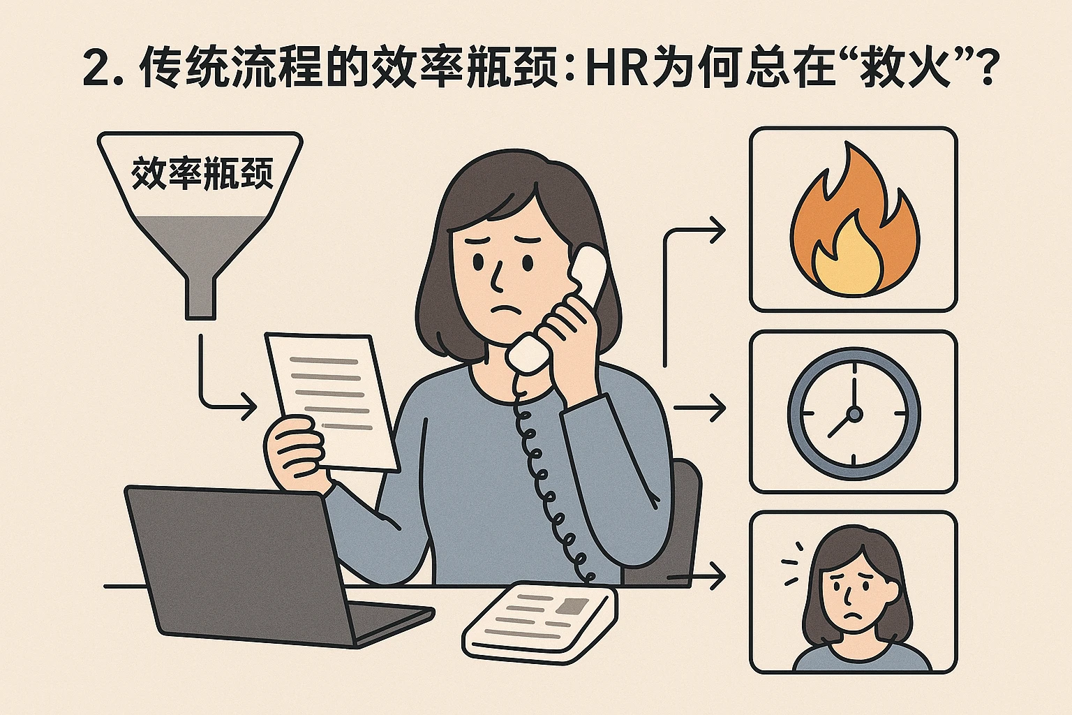 2. 传统流程的效率瓶颈：HR为何总在“救火”？
