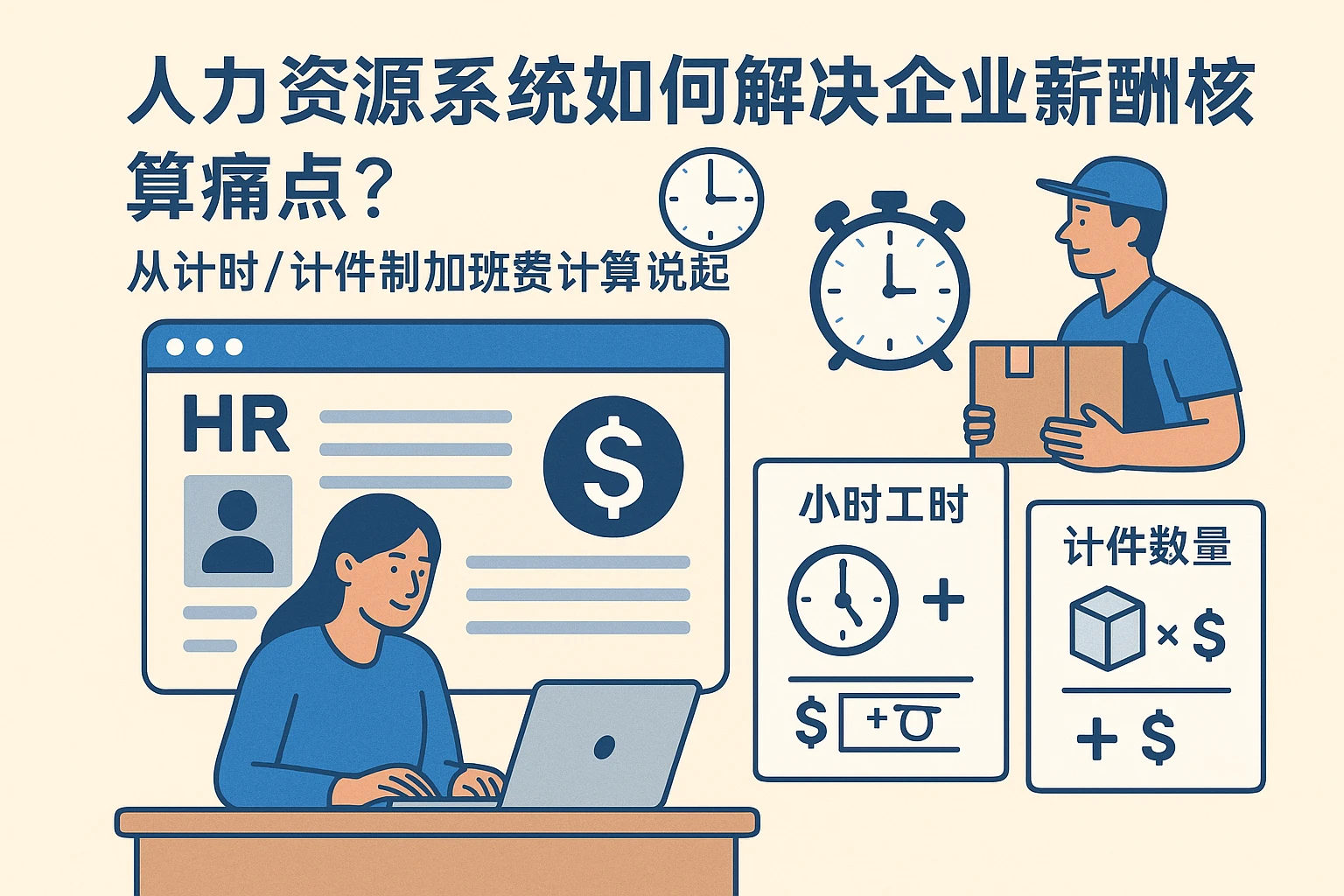 人力资源系统如何解决企业薪酬核算痛点？从计时/计件制加班费计算说起