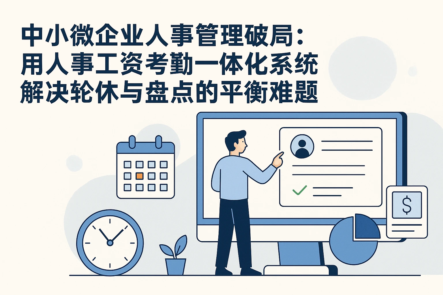 中小微企业人事管理破局:用人事工资考勤一体化系统解决轮休与盘点的平衡难题