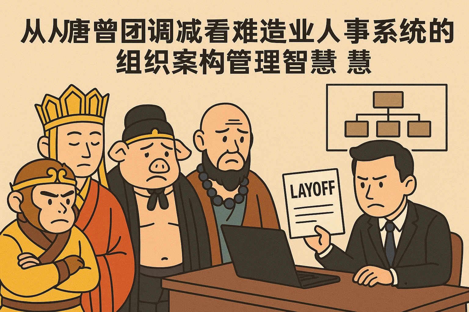 从唐僧团队裁员难题看制造业人事系统的组织架构管理智慧