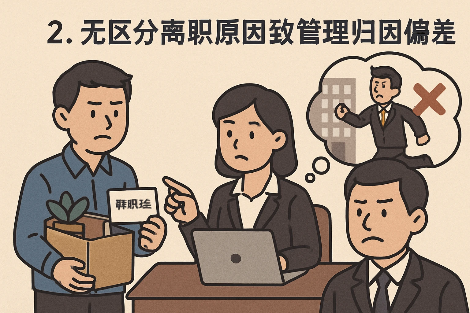 2. 未区分离职原因导致管理归因偏差