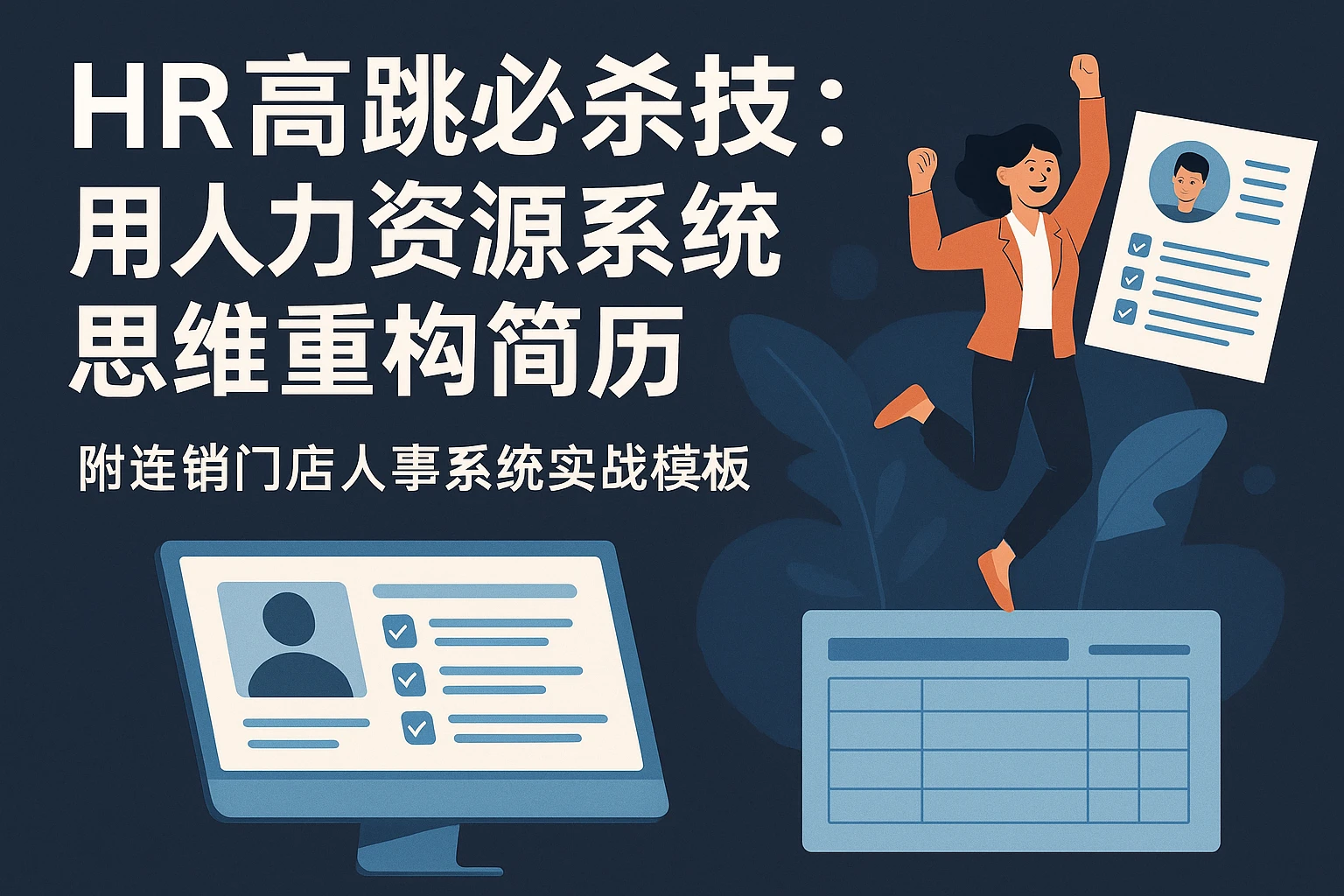 HR高跳必杀技：用人力资源系统思维重构简历，附连锁门店人事系统实战模板