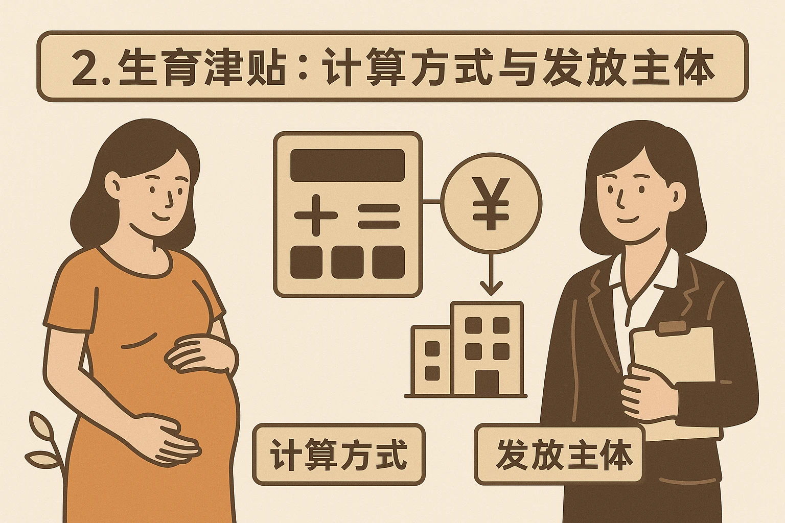 2. 生育津贴：计算方式与发放主体