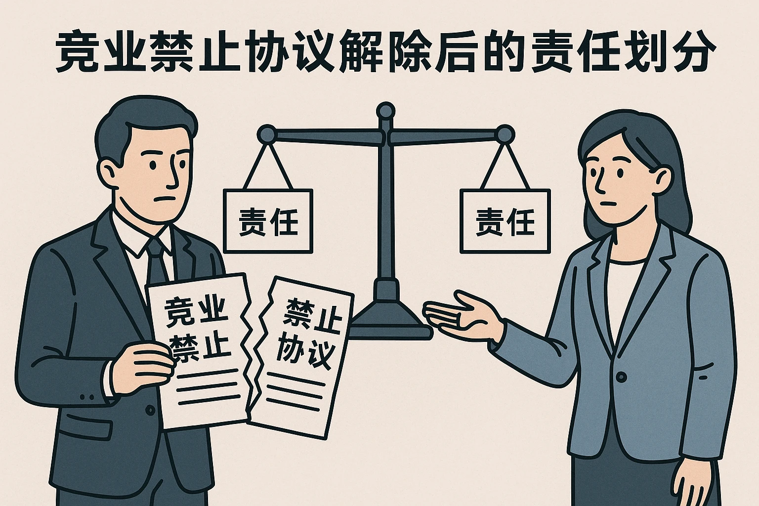 2. 竞业禁止协议解除后的责任划分
