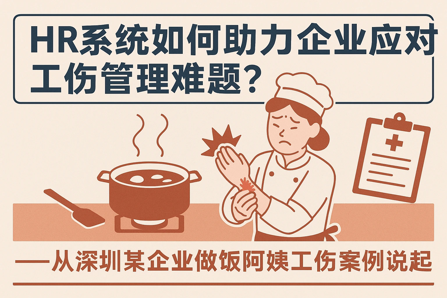 HR系统如何助力企业应对工伤管理难题？——从深圳某企业做饭阿姨工伤案例说起