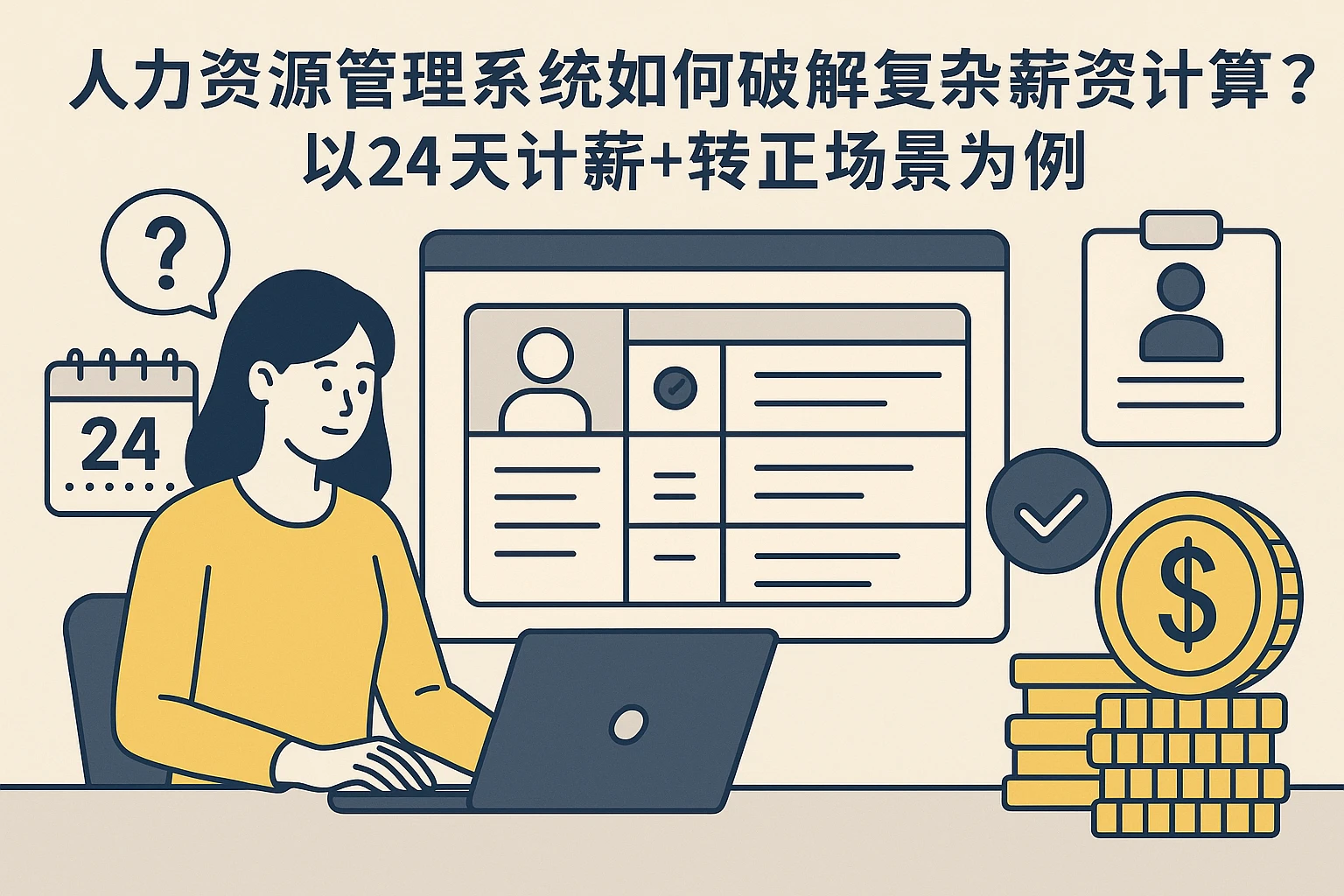 人力资源管理系统如何破解复杂薪资计算困局？以24天计薪+转正场景为例