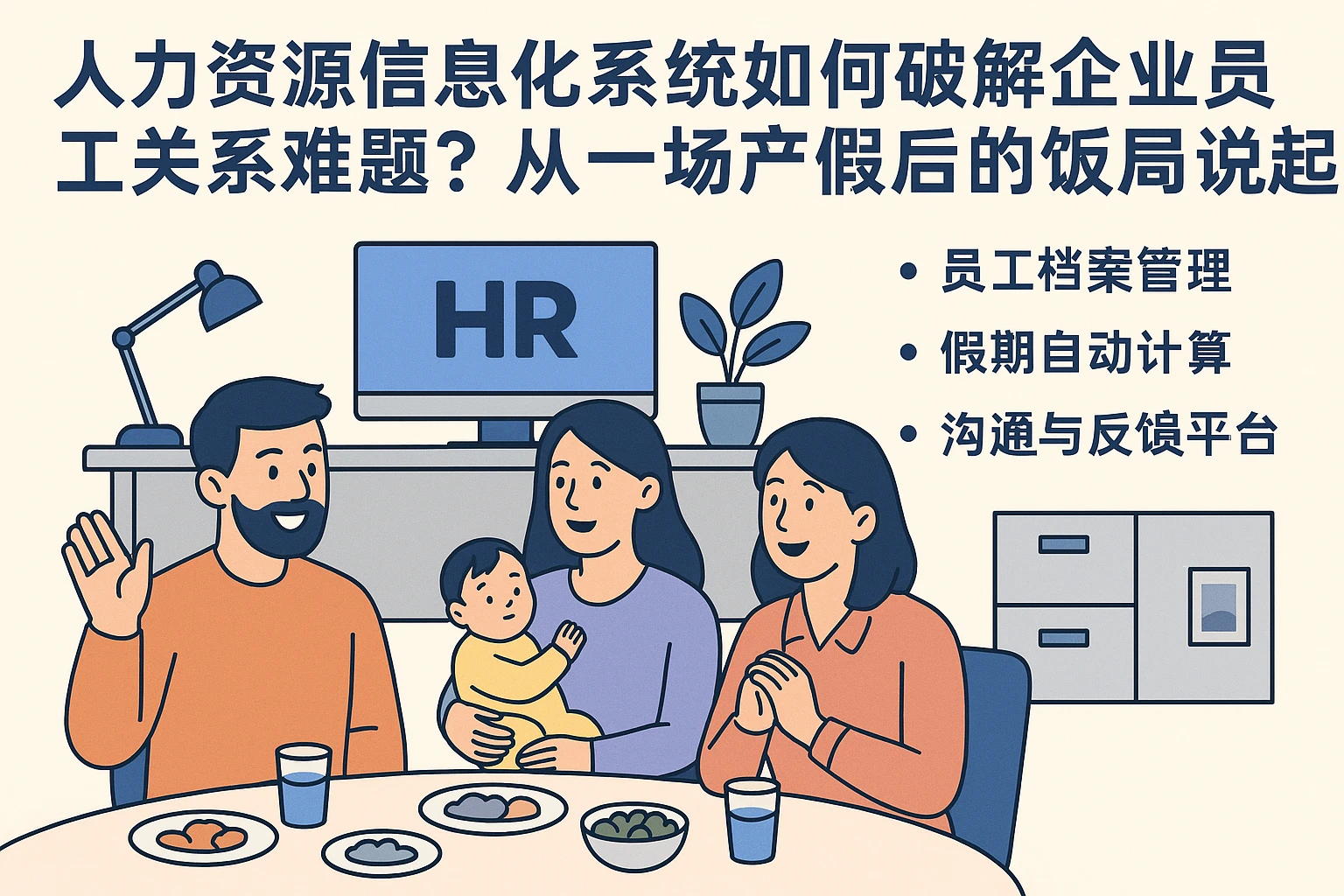 人力资源信息化系统如何破解企业员工关系难题？从一场产假后的饭局说起