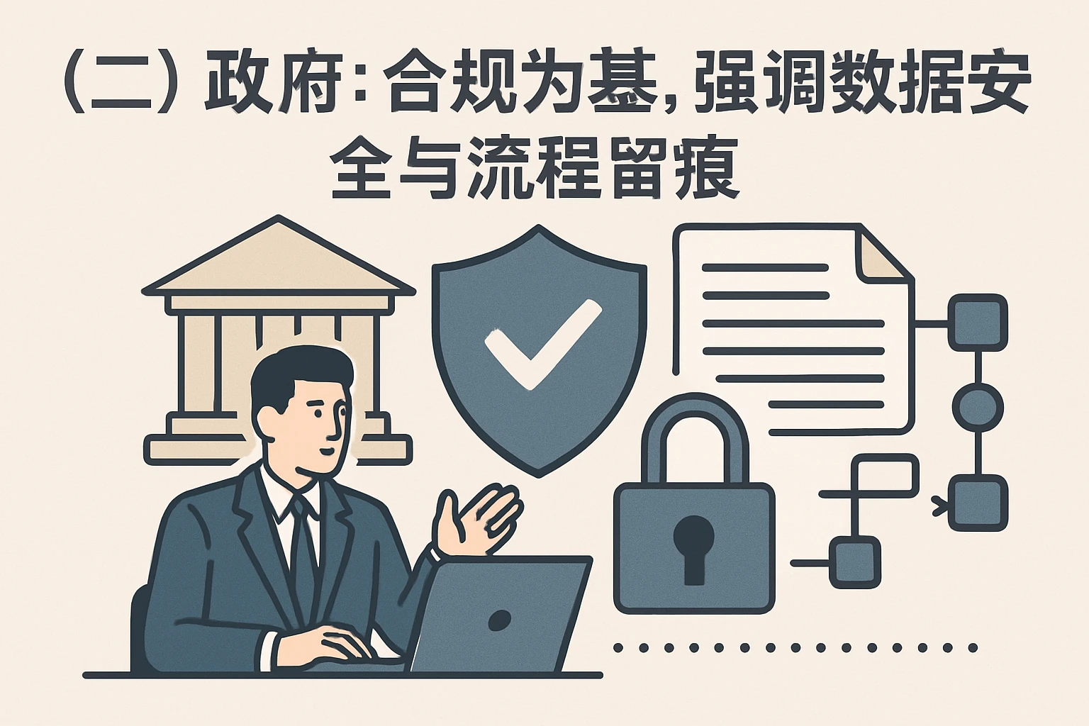 （二）政府：合规为基，强调数据安全与流程留痕