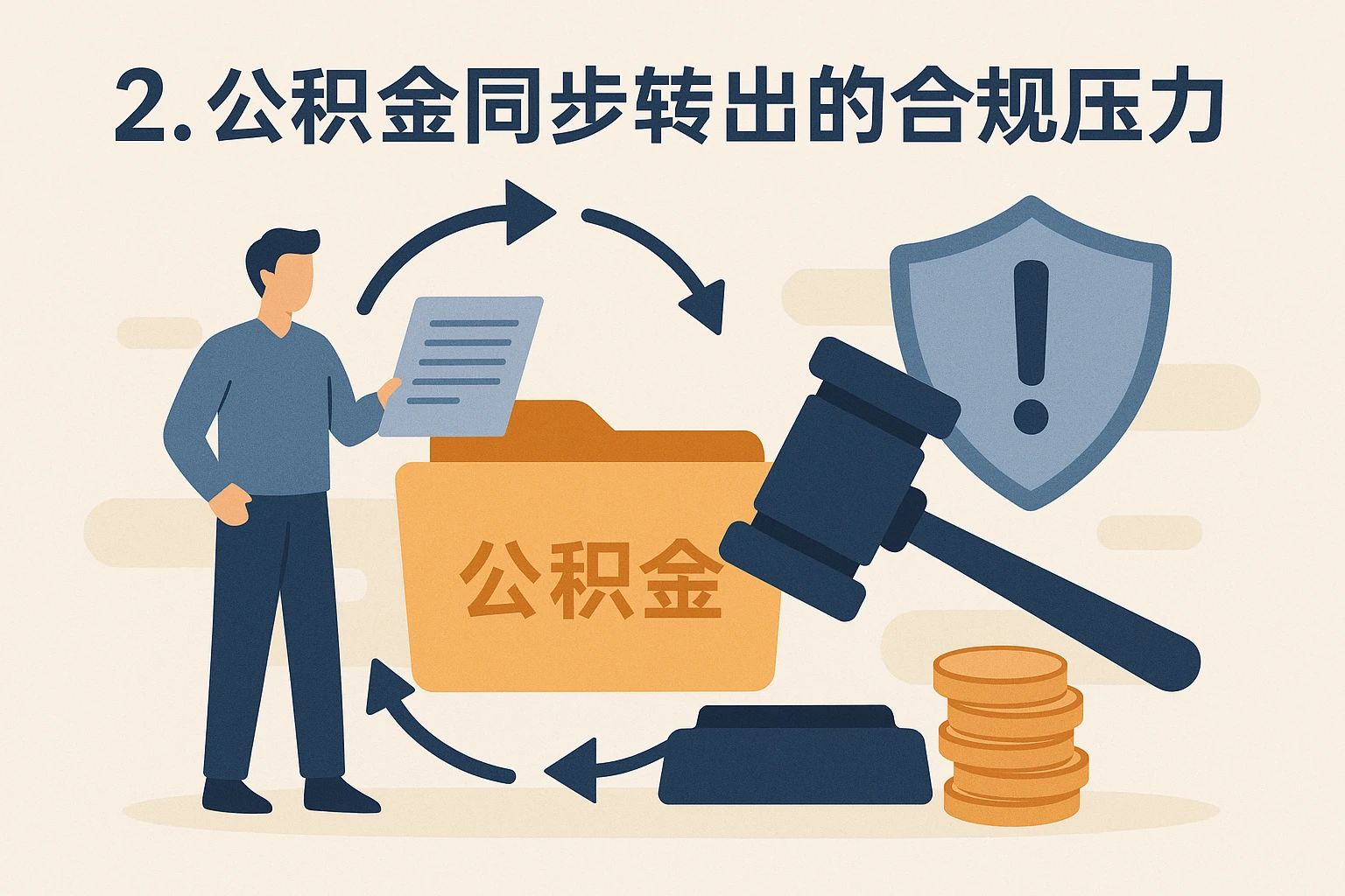 2. 公积金同步转出的合规压力