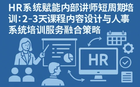 HR系统赋能内部讲师短周期培训：2-3天课程内容设计与人事系统培训服务融合策略