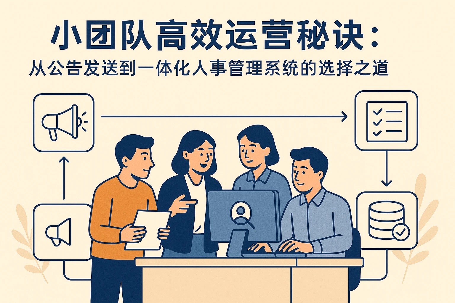 小团队高效运营秘诀：从公告发送到一体化人事管理系统的选择之道