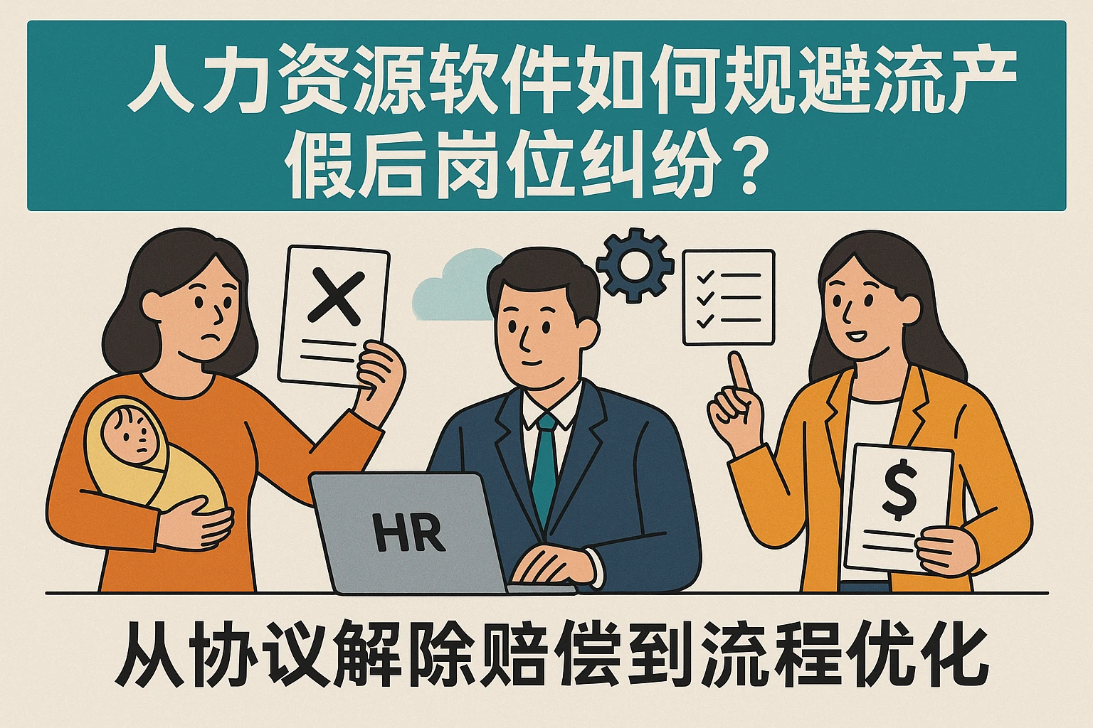 人力资源软件如何规避流产假后岗位纠纷？——从协议解除赔偿到流程优化