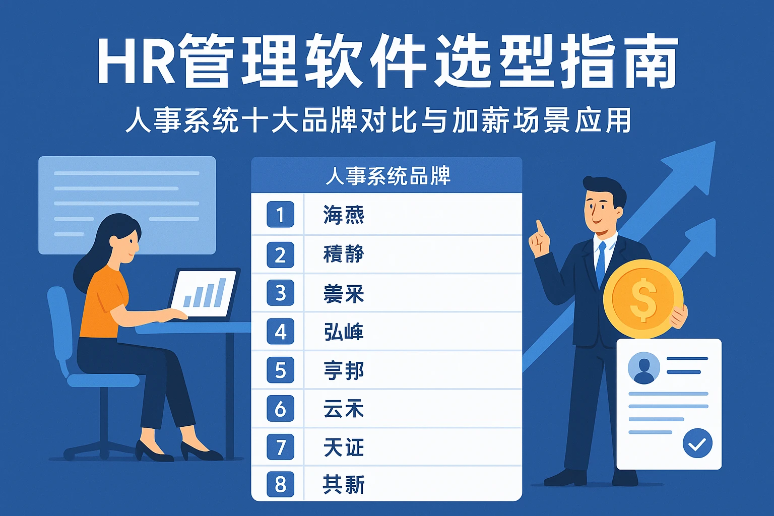 HR管理软件选型指南：人事系统十大品牌对比与加薪场景应用