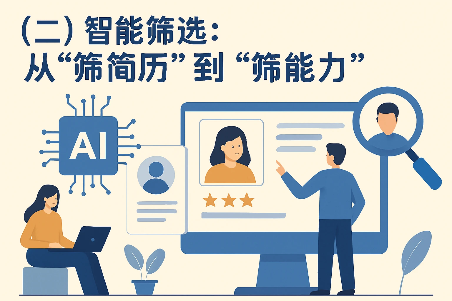 （二）智能筛选：从“筛简历”到“筛能力”