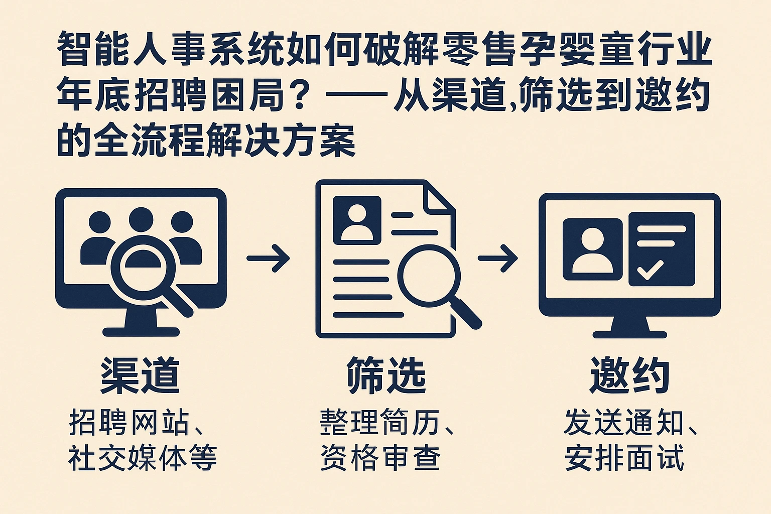 智能人事系统如何破解零售孕婴童行业年底招聘困局？——从渠道、筛选到邀约的全流程解决方案