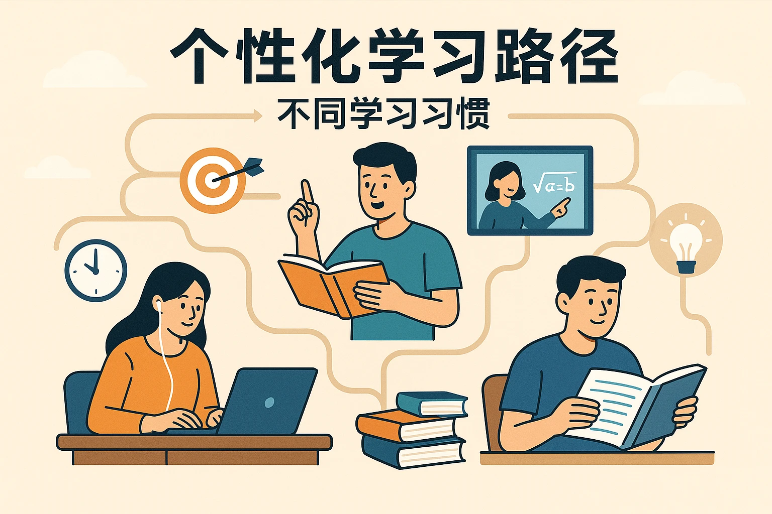 2. 个性化学习路径：满足“不同学习习惯”