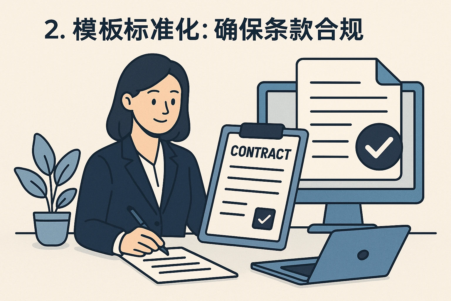 2. 模板标准化：确保条款合规