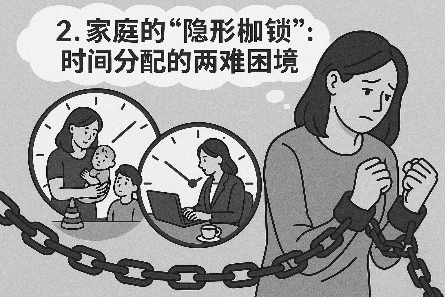 2. 家庭的“隐形枷锁”：时间分配的两难困境