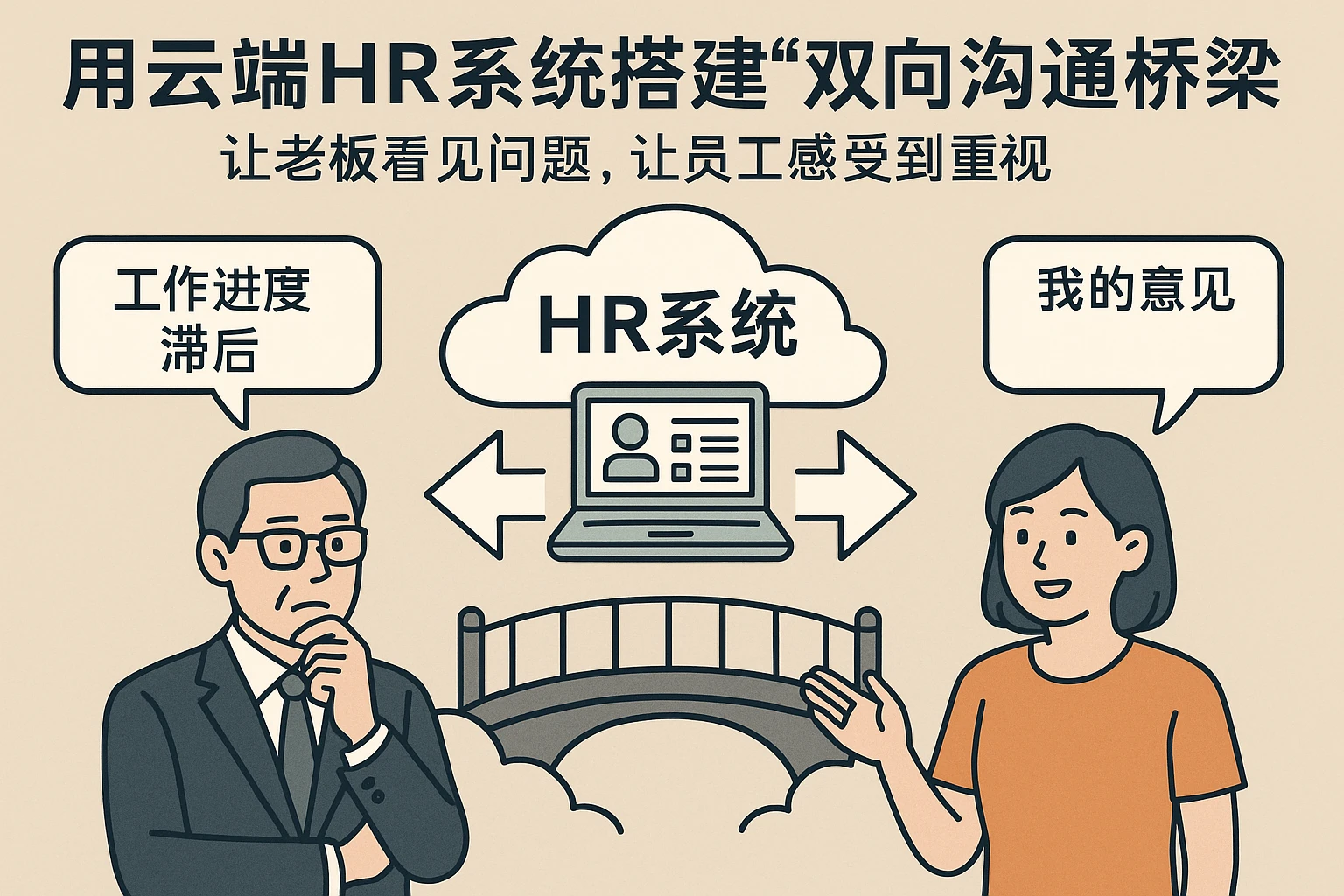 二、用云端HR系统搭建“双向沟通桥梁”：让老板看见问题，让员工感受到重视